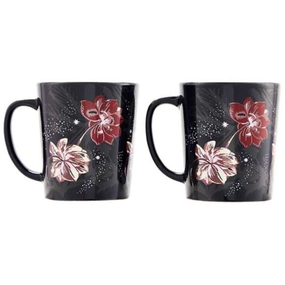 ☕ New in Box 2x xo, Sienna Floral Twilight mugs VHTF - Picture 1 of 2